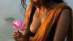 Indian Desi Girl Hot Cleavage And Navel Show 22