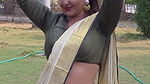 sexy telugu girl deep navel in cream saree 22