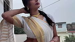 Sexy bengali girl bubbly deep navel in white saree 22
