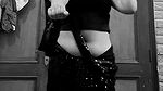 assam chubby lady deep navel in black saree 22