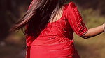 anisha_sexy_navel_in_red_saree1