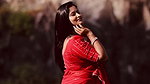 anisha_sexy_navel_in_red_saree1