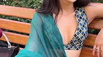 Sanchi Rai sexy saree slip open boobs hip show 22