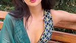 Sanchi Rai sexy saree slip open boobs hip show 22
