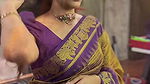VJ Diya saree draping awesome video 22