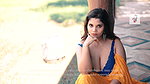 Rai in saree with net blouse