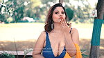 Rai in saree with net blouse