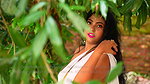 Roohi_White_Saree_no blouse with boobs