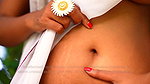 Roohi_White_Saree_no blouse with boobs