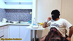 Big Ass Wife Starts Sucking Her Husband’s in the Kitchen and Kisses