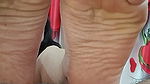 Busty Amateur MILF Footjob