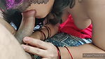 Mallu Desi Couple Cum on Body, Girl in Saree Doing Foot Job and Wild Sex