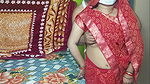 Stepbrother in Law Left Stepsister in Law in Red Saree