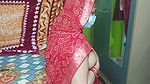 Stepbrother in Law Left Stepsister in Law in Red Saree