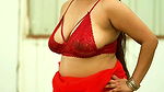 desi hot aunty black nipple through red bra and costume