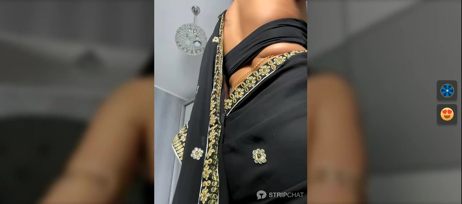 Beautiful Babe wearing Black Saree showing her beautiful body 22