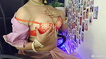 YOUNG DESI BHABHI IN SAREE seducing pressing boobs