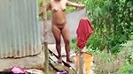 Beautiful Sexy Girl Outdoor Bathing And Showing Everything To A Truck Driver