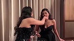 Actress Kalyani Priyadarshan and Rukmini hot cleavage show in sexy outfit