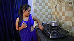 Indian Wife Got the Mood in Kitchen and Her Husband Came and Had Sex with Her
