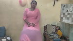 Sexy Indian Chubby Bhabhi in See-through Pink Gown – Massive Ass & Curvy Body Reveal