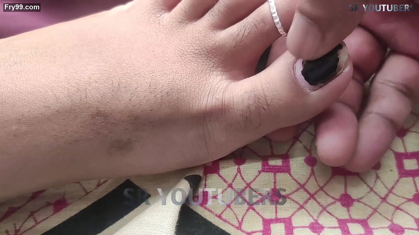 Finger Licking And Feet On Hand