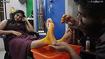 Vaishnavi – Feet Wash With Turmeric And Feert On Face