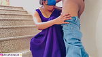 Husband Wife Sex Video on the Stairs of the House Hardcore with Hindi Voice