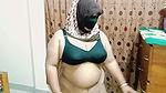 Hijabi Girl Takes off Her Clothes and Wears a Saree. Those Big Breasts Are Visible