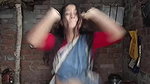 desi village girl sexy navel in red blue saree