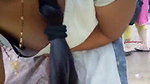 Desi Aunty Huge Downblouse Cleavage Risky Capture in Market Hot