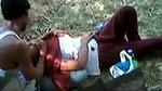 Indian lovers dirty in public park Boobs Pressed inside Salwar