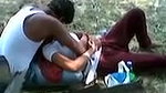 Indian lovers dirty in public park Boobs Pressed inside Salwar