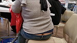 Ass crack in food court