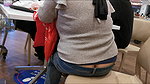 Ass crack in food court
