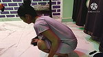 Desi Maid Hot Ass & Boobs Show in Night Dress