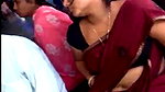 Hot Aunty Open navel show from railway station