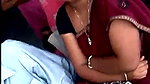 Hot Aunty Open navel show from railway station