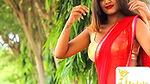 Beautiful and Gorgeous Instagram Indian Model Photoshoot with Red Saree