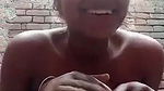 Village young girl bath and fingering