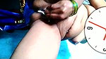 Village unsatified mature taking cucumber and dildo inside and shaving pussy