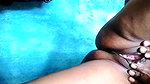 Village unsatified mature taking cucumber and dildo inside and shaving pussy
