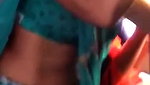 Aunty showing her navel in the bus
