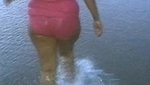 bhabhi walking at beach in swimwear