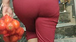 Desi housewife round ass show in tight pajamas