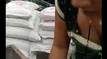 Desi milf awesome cleavage and boobs closeup in supermarket