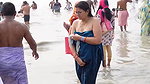 Desi milf nude back show in bathing ghat