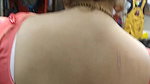 Desi woman milky back show with scratch marks