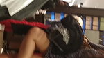 Desi young girl smooth thighs and leg show in shoe store