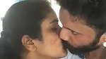 Lovers public kiss